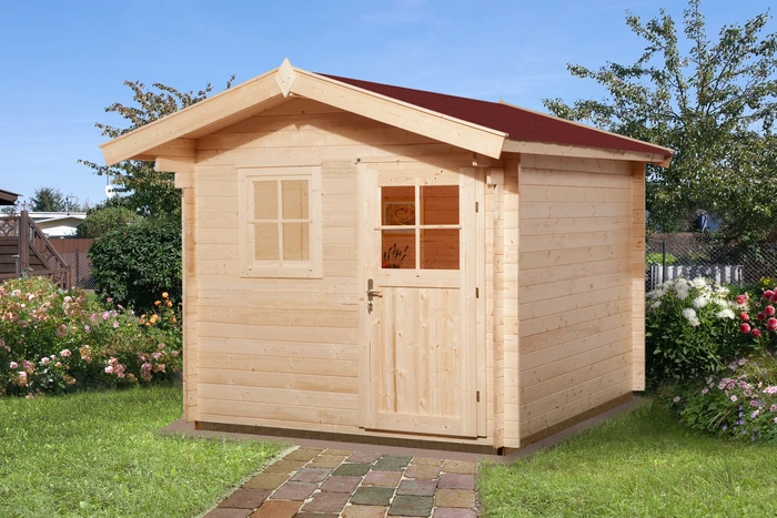 Weka Premium 28FT 250x250cm Gerätehaus natur