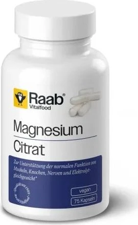 Raab Vitalfood Magnesiumcitrat Kapseln, 90 Stück
