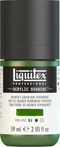 Liquitex Professional Acrylic Gouache hookers green hue permanent, 59ml