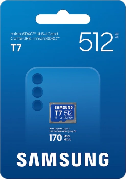 Samsung T7 R170 512GB, UHS-I U3, A2, Class 10