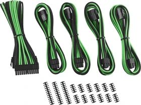 CableMod Classic ModMesh Cable Extension Kit, 8+8 Series, schwarz/hellgrün