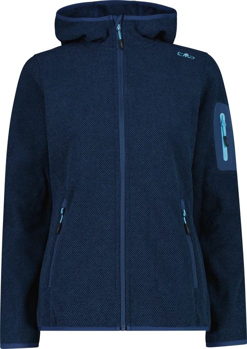 CMP Knit Tech Fleece Hoody Jacke blue ink/lighter (Damen)