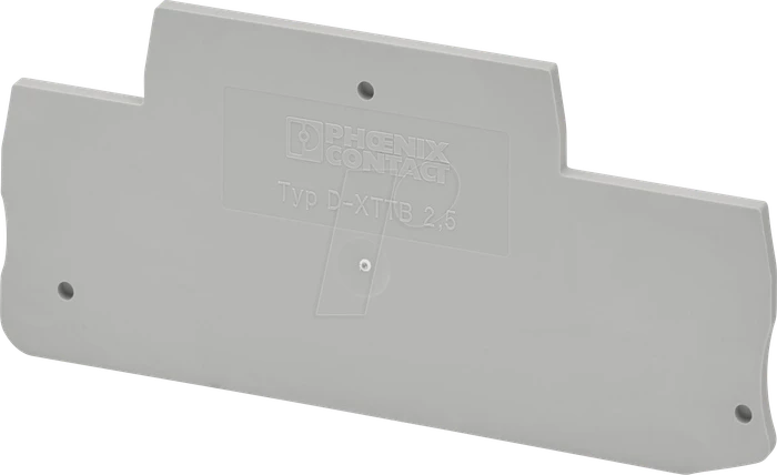 PHOENIX CONTACT Abschlussdeckel D-XTTB 2,5 | Abschlussplatte | 39,6x2,2x89,6 mm | UL 94 V0 | grau