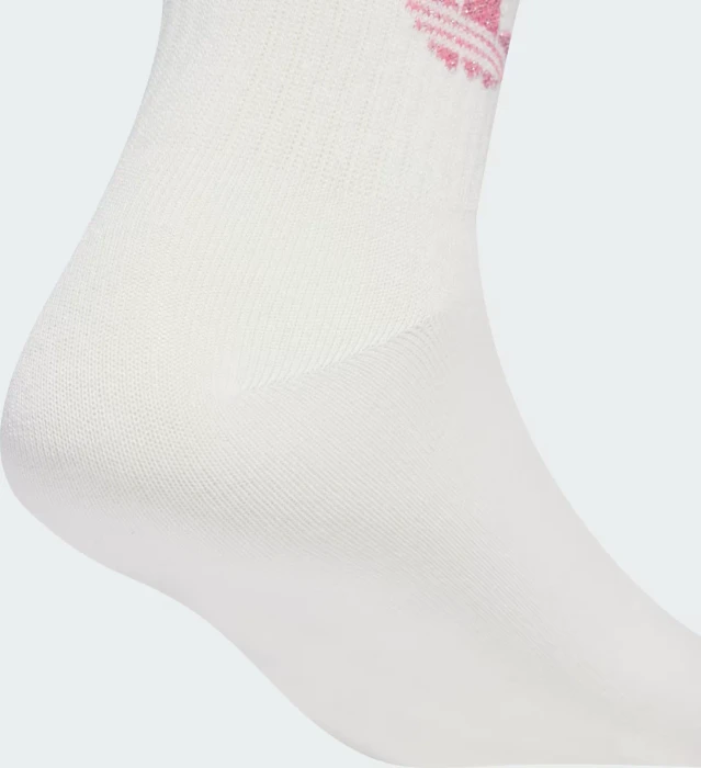 adidas 3-Stripes Glitter Crew Socken pink fusion/white, 2 Paare (Damen)