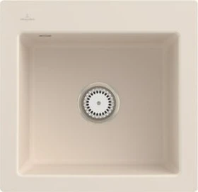 Villeroy & Boch Subway 50 S flat flächenbündig Becken mittig ivory