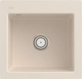Villeroy & Boch Subway 50 S flat flächenbündig Becken mittig ivory