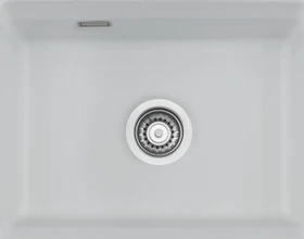 systemceram Kara 50 U/g Unterbau Becken mittig mit Ablauffernbedienung alu