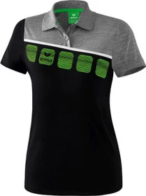 Erima 5-C Funktionsshirt kurzarm schwarz/grau melange/weiß (Damen)