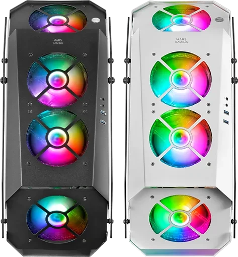 Mars Gaming MC51 Black, Glasfenster