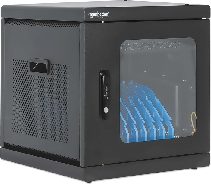 Manhattan Mobiler Ladeschrank, Notebook, Tablet und Smartphone, 10 Geräte bis 16", versperrbar