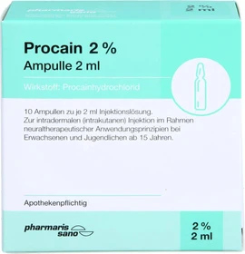 medphano Procain pharmarissano 2% Injektionslösung Ampullen, 20ml