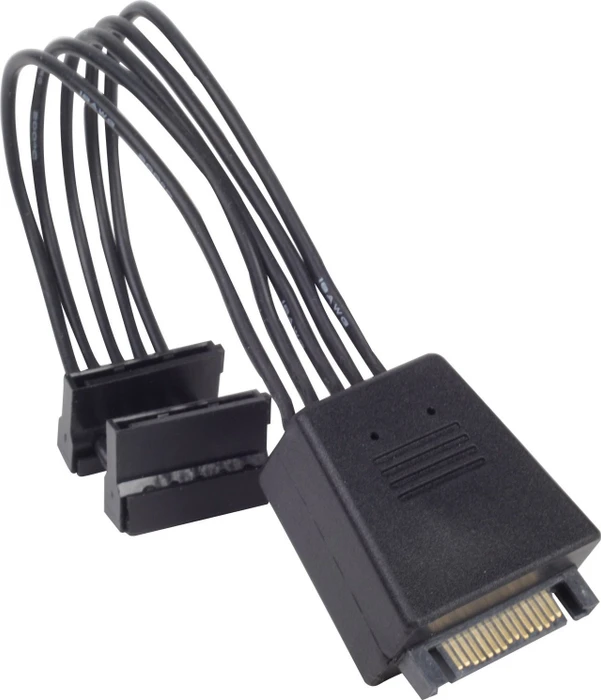 SilverStone CP06-E2, SATA Adapter Kabel, 1 auf 2 SATA Stecker (Super Flexibel), 2x 2200µF Kondensatoren