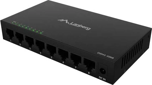 Lanberg DSM1 Desktop Gigabit Switch, 8x RJ-45