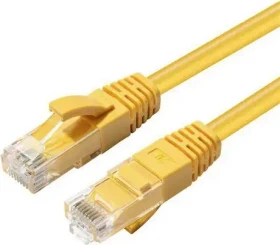 MicroConnect Patchkabel, Cat5e, U/UTP, RJ-45/RJ-45, 0.3m, gelb