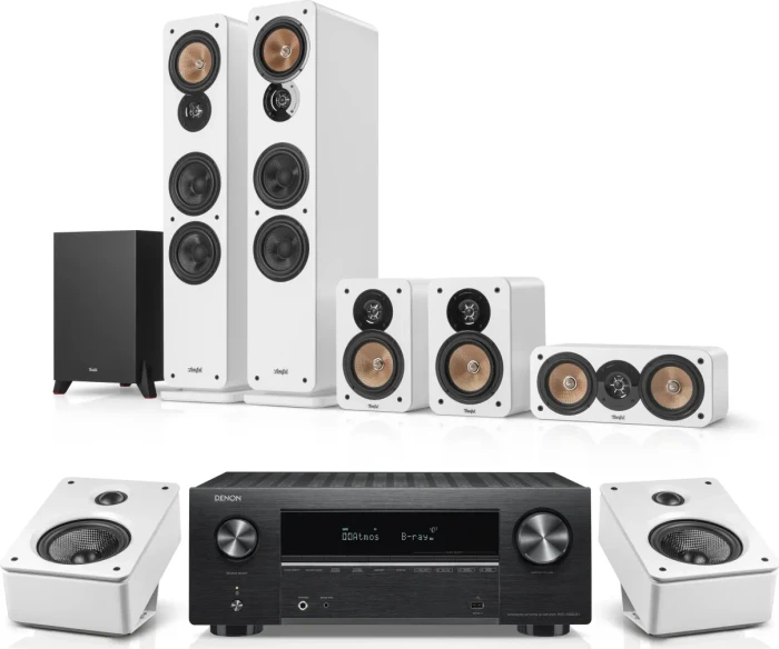 Teufel Ultima 40 Surround 5.1-Set (Mk4) weiß + Denon X3800H für Dolby Atmos