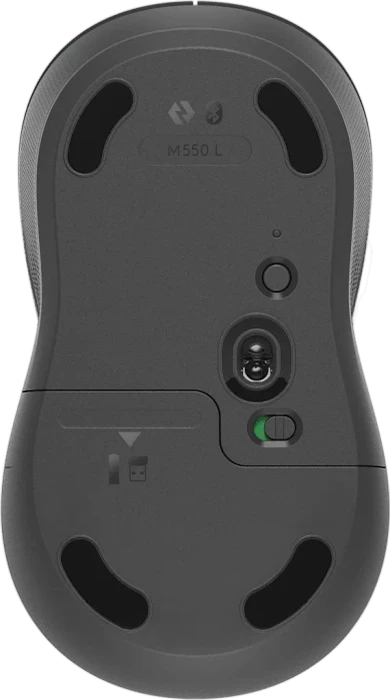 Logitech Signature M550 Large, Graphite, Logi Bolt, USB/Bluetooth