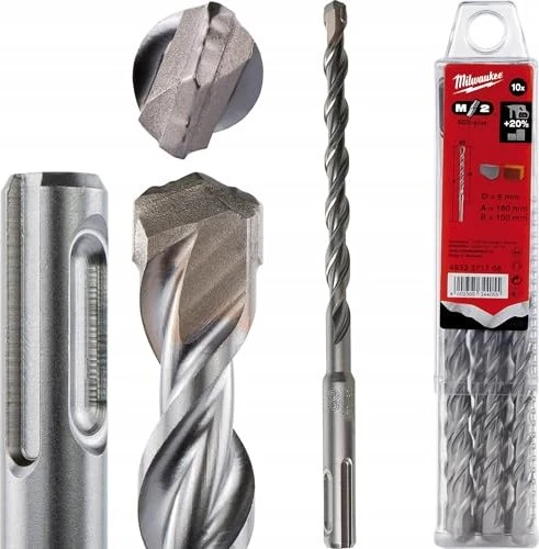 Milwaukee SDS-plus M2 Hammerbohrer, 8x100x160mm, 10 Stück