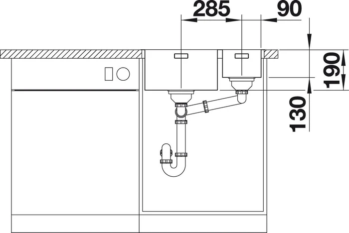 Blanco Andano 340/180-IF InFino Becken links edelstahl