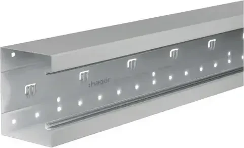 Hager Brüstungskanal-Unterteil frontrast BRS 100x130mm OT 80mm aus Stahlblech verzinkt