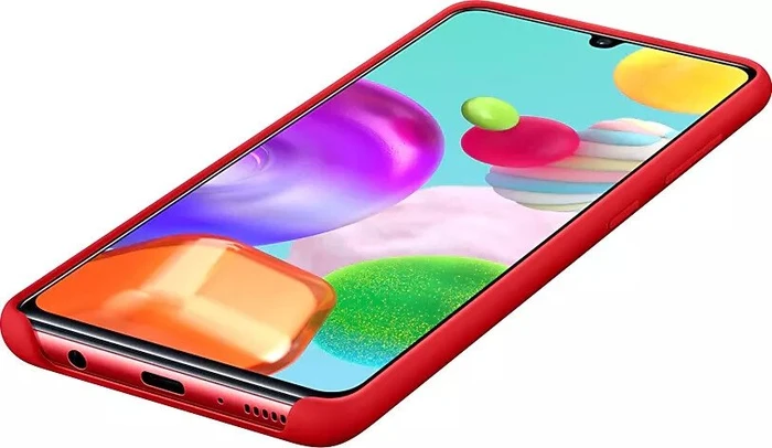 Samsung Silicone Cover für Galaxy A41 rot