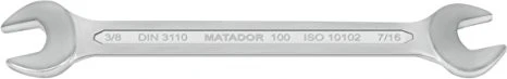 Matador 0100 Doppelmaulschlüssel zöllig, 3/8"x7/16"x155mm
