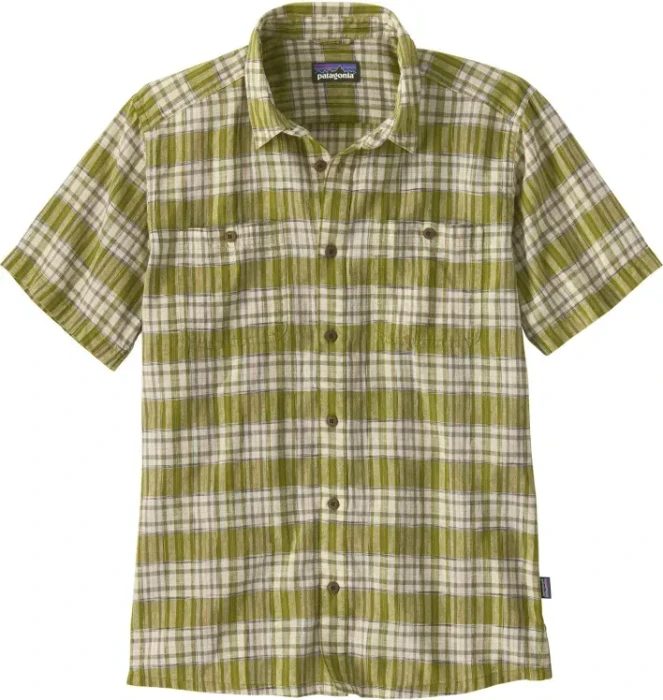 Patagonia Back Step Hemd kurzarm sunlight/graze green (Herren)