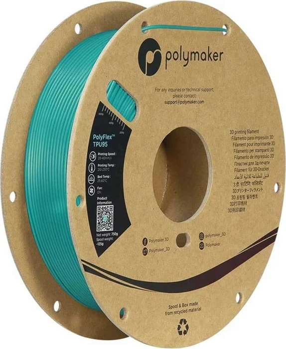Polymaker PolyFlex TPU95, grau, Spule, 1.75mm, 750g