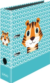 Herlitz maX.file Ordner 2-Ring, 80mm, A4, Cute Animals Tiger