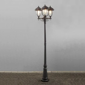 Konstsmide Parma 218cm Stehleuchte 3-flammig schwarz