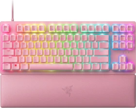 Razer Huntsman V2 TKL Quartz Pink, LEDs RGB, Razer Linear Optical Gen-2 RED, USB, US