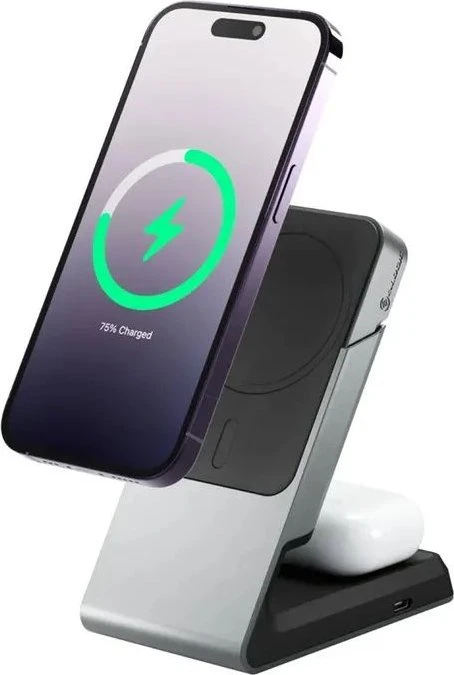 Alogic Matrix 2-in-1 Magnetische Ladestation schwarz/grau