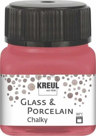 Kreul Glass & Porcelain Chalky Malfarbe, cozy red, 20ml