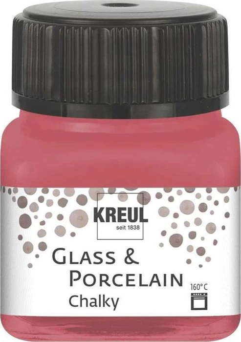 Kreul Glass & Porcelain Chalky Malfarbe, cozy red, 20ml