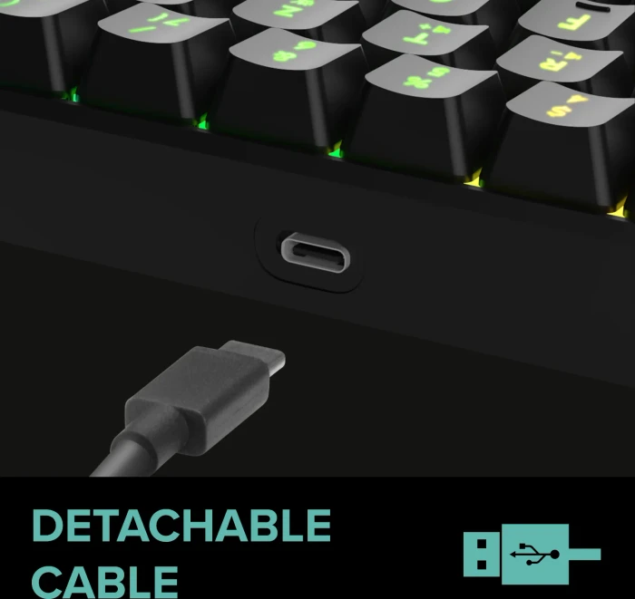 Speedlink Letos RGB 60% Gaming Keyboard, schwarz, LEDs RGB, USB, DE