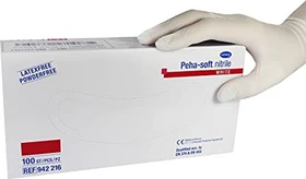 Hartmann Peha-soft Nitrile white powderfree Einweghandschuhe L, 100 Stück
