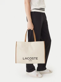 Lacoste Heritage Canvas Tote Shopper natural tan