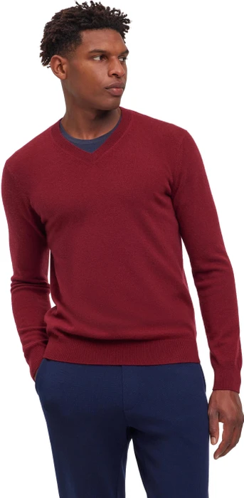 Falke Luxury V-Ausschnitt Pullover merlot (Herren)
