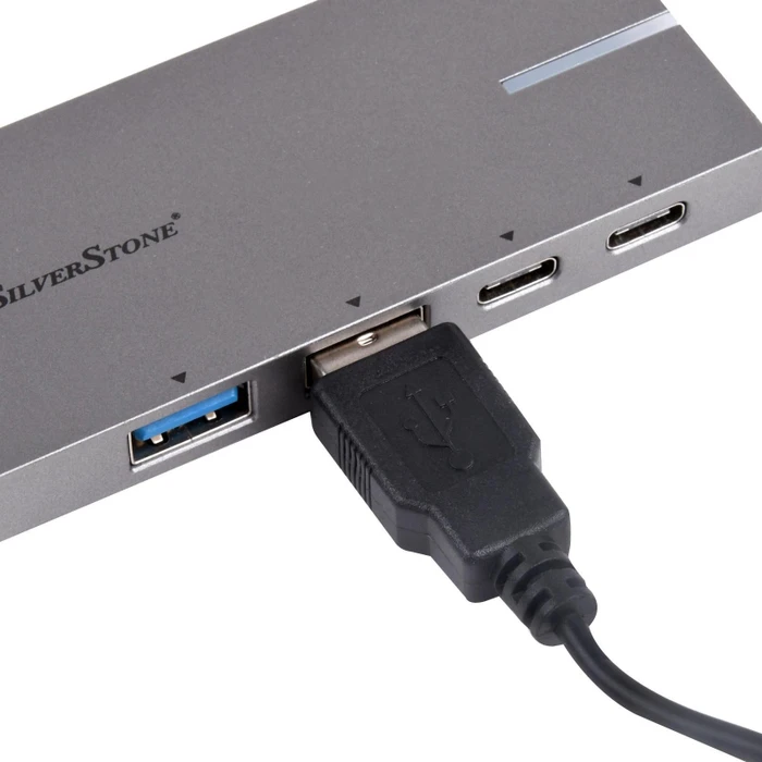 SilverStone EP09 USB-Hub, 2x USB-C 3.0, 2x USB-A 3.0, USB-C 3.0 [Stecker]