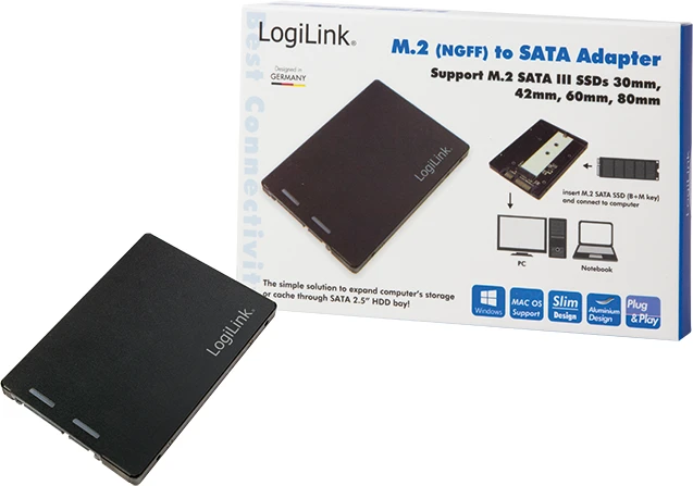 LogiLink 2.5" Converter SATA 22 pin > M.2