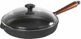 Skeppshult Servierpfanne mit Holzgriff und Glasdeckel 28cm
