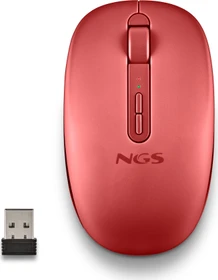 NGS Fog Dual Red Wireless Mouse, rot, USB/Bluetooth (NGS-MOUSE-1442)