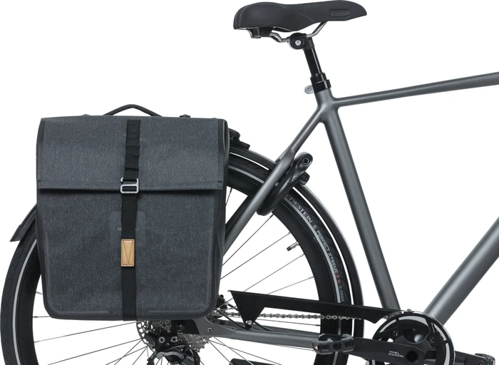Basil Urban Dry Doppeltasche MIK Gepäcktasche charcoal melee