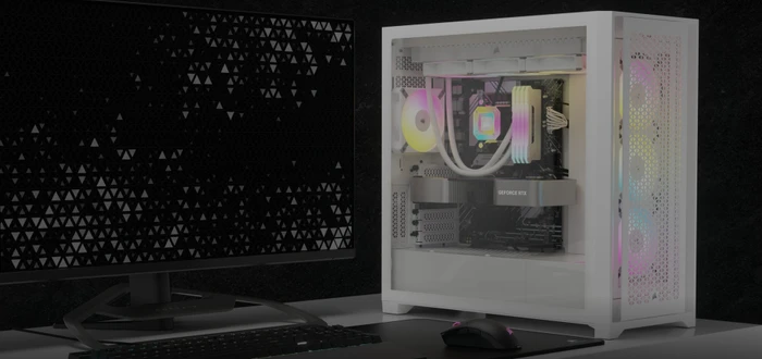 Corsair 5000D Core Airflow, weiß, Glasfenster