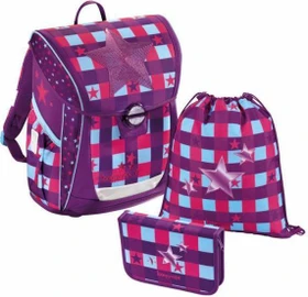 Baggymax Fabby Pink Star Schultaschen-Set, 3-tlg.