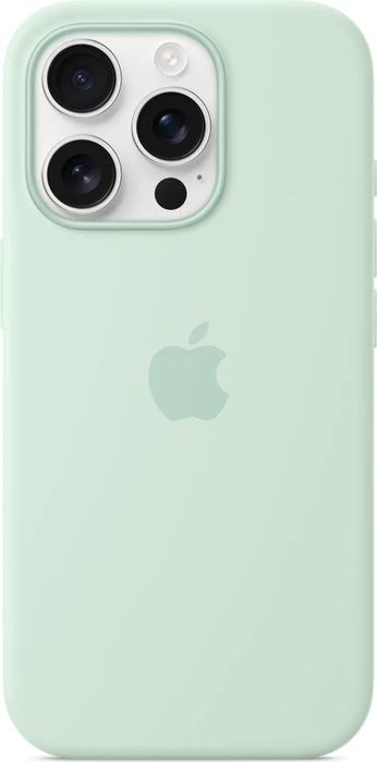 Apple Silikon Case mit MagSafe für iPhone 16 Pro Aquamarin