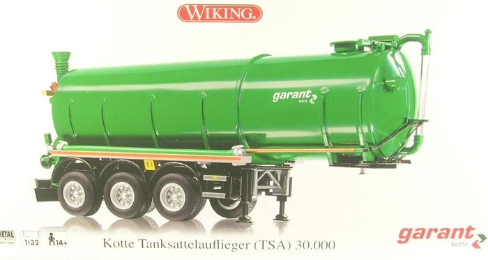 Wiking Kotte Tanksattelauflieger garant TSA 30.000 laubgrün