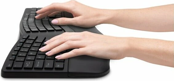 Kensington Pro Fit Ergo Wireless Keyboard, schwarz, USB/Bluetooth, EU