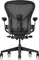 Herman Miller Aeron remastered Bürostuhl, Graphite grau, Größe C, Armlehnen Vinyl, Fußkreuz/Mechanik Kunststoff schwarz Vorschaubild