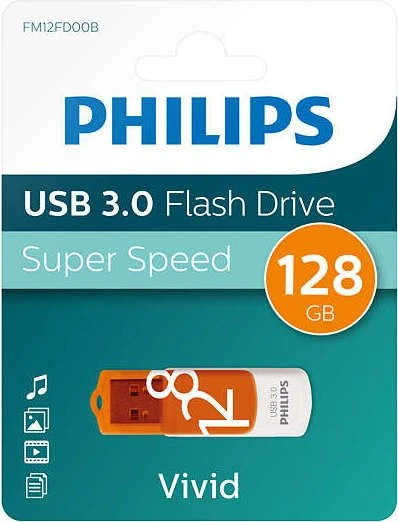 Philips Vivid 128GB orange, USB-A, USB 3.2 Gen 1×1