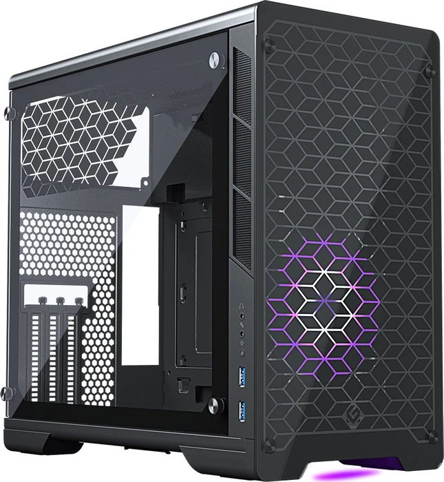 MetallicGear / MagniumGear Neo G Mini [V2], schwarz, Glasfenster, Mini-ITX